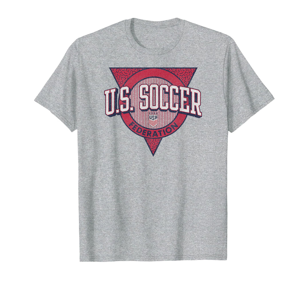 U S Soccer Triblock Gray Uswnt T-Shirt - Aesthetic Graphic Unisex