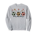 Soccer Mom Mama Wildflower Floral Sweatshirt - Graphic Print for Adults