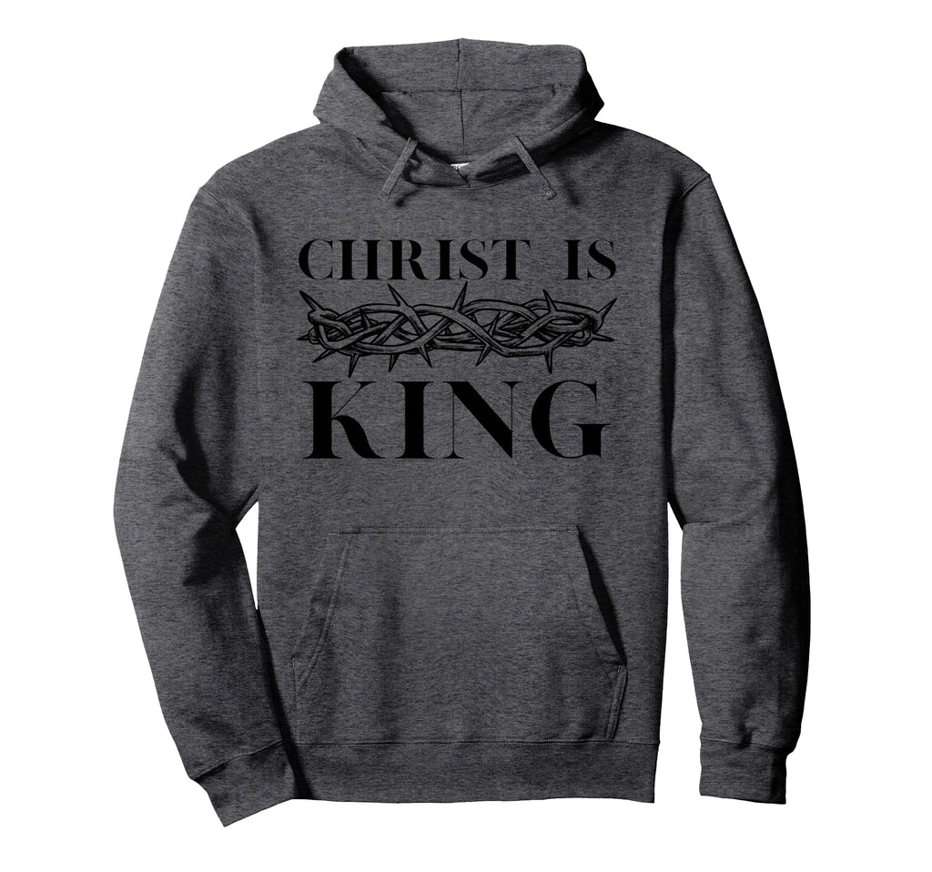 Christ Is King Christian Crown Thorns Hoodie - Novelty Apparel for Adults