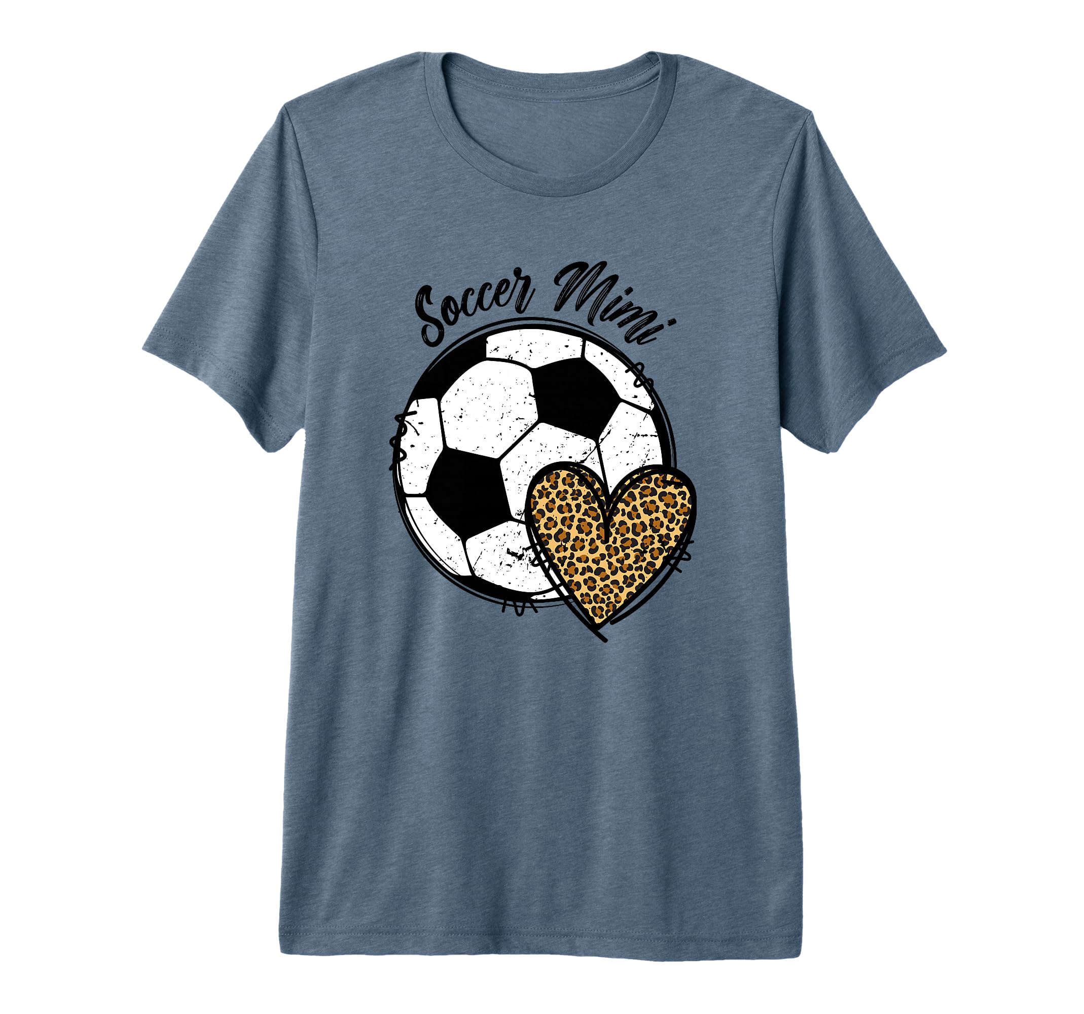 Soccer Mimi Grandma Heart Mimi Soccer T-Shirt - Custom Art Print Unisex