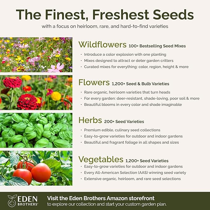Eden Brothers Pink Perfection Flower Mixed Seeds for Planting, 1/4 lb, 120,000+ Seeds with Zinnia, Cosmos Versailles | Attracts Pollinators, Plant in Spring or Fall, Zones 3, 4, 5, 6, 7, 8, 9, 10