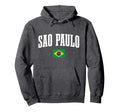 Sao Paulo Brazil Brasilian Flag Brasil Hoodie - Novelty Apparel Men Women