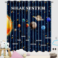 Solar System Curtain Panels - 2Pcs 95% Blackout Outer Space Curtains for Boys Bedroom Grommet Room Darkening Galaxy Planets Themed Curtains for Living Room, 82" x 84"