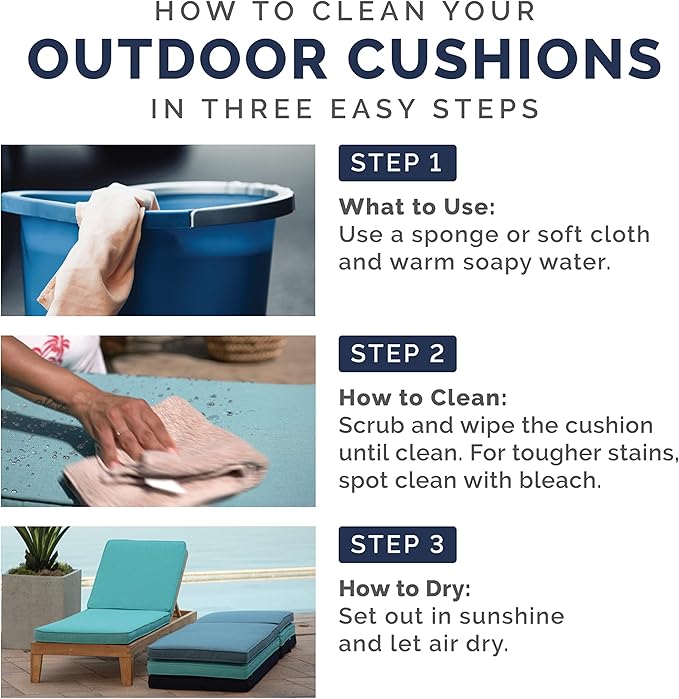 Arden Seat Cushion, 21 x 21, Rain-Proof, Fade Resistant, Cushion for Patio Dining, Adirondack, and Outdoor Chairs Sapphire Aurora Blue Damask