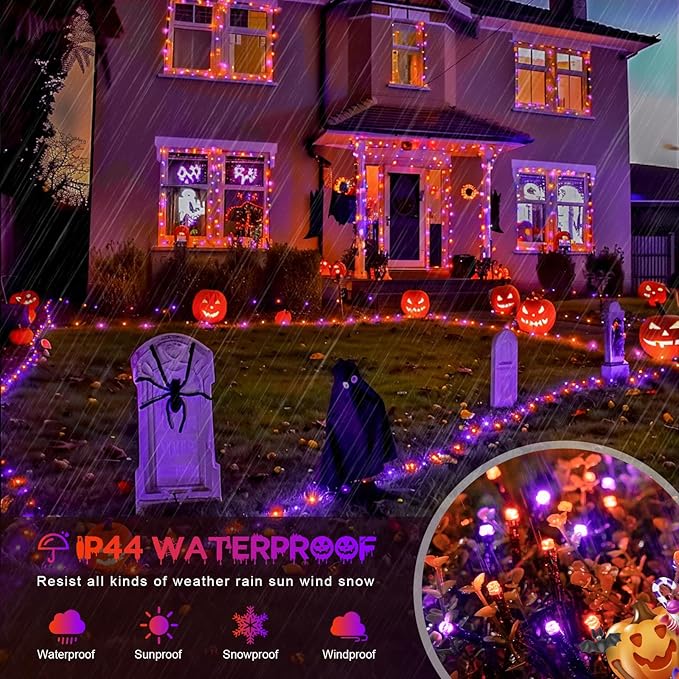 JMEXSUSS 800 LED Christmas Lights Outdoor, 173ft 8 Modes Christmas Tree Lights Warm White, Waterproof Christmas Twinkle String Lights Plug in for House Party Wedding Xmas Indoor Decorations