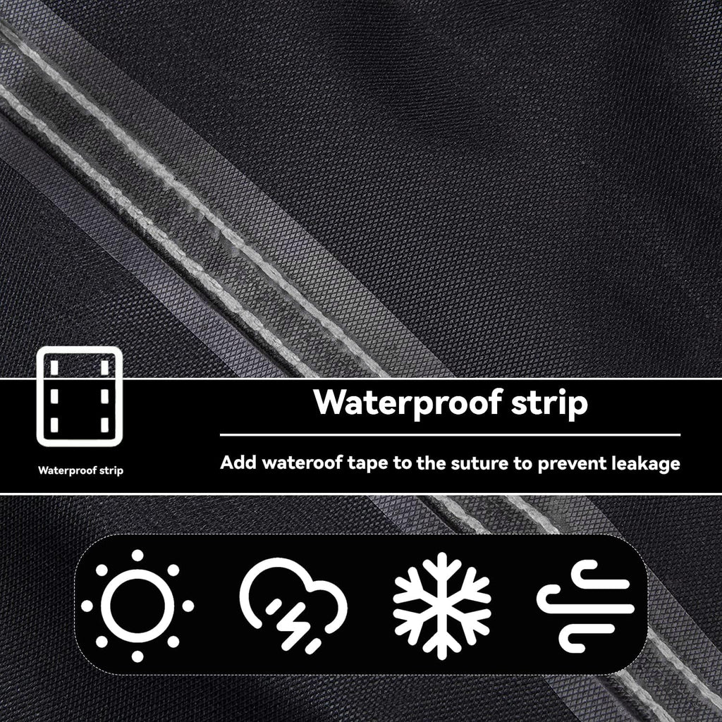 Outdoor Dining Cart Cover - Heavy Duty Waterproof Cover for Royal Gourmet Cart, Flattop Worktable, Propane Tank - Black, Polyester