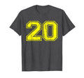 Number 20 Twent Varsity Distressed T-Shirt - Streetwear Style Men Women