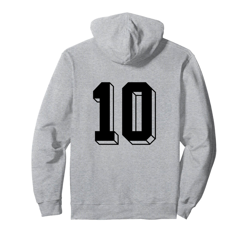 Number 10 Backside 80S 90S Team Hoodie - Aesthetic Graphic Men Women