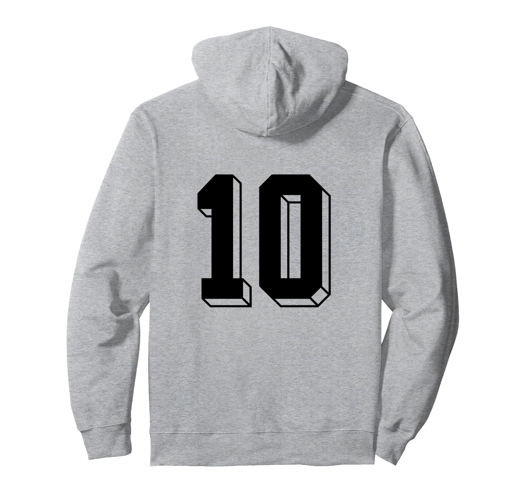 Number 10 Backside 80S 90S Team Hoodie - Aesthetic Graphic Men Women
