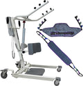 Stand Up Electric Patient Lift - Sit to Stand, Standing Lift, Rhino Lift with Manual Low Base - with Standing Sling (Medium) and Buttock Strap, 380 lb. Weight Capacity
