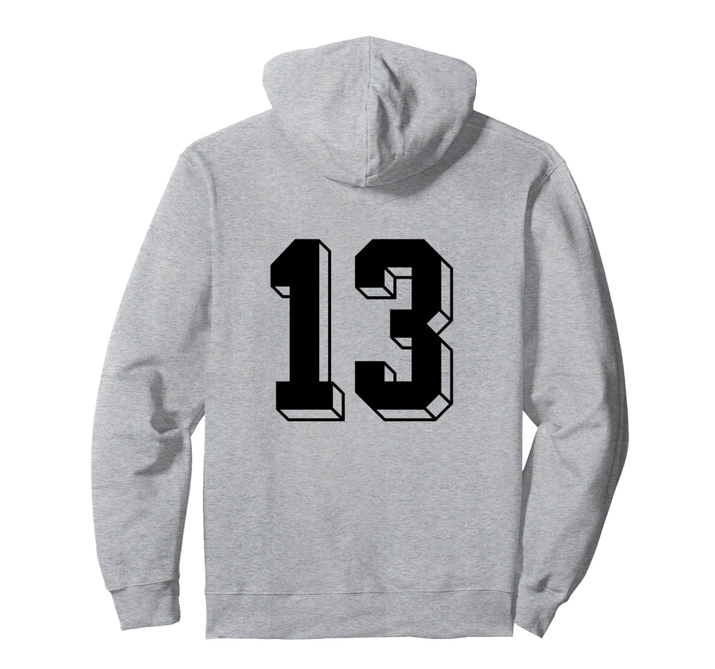 Number 13 Backside 80S 90S Team Jersey Hoodie - Streetwear Style Unisex