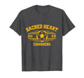 Sacred Heart Chargers Soccer Ball T-Shirt - Aesthetic Graphic for Adults