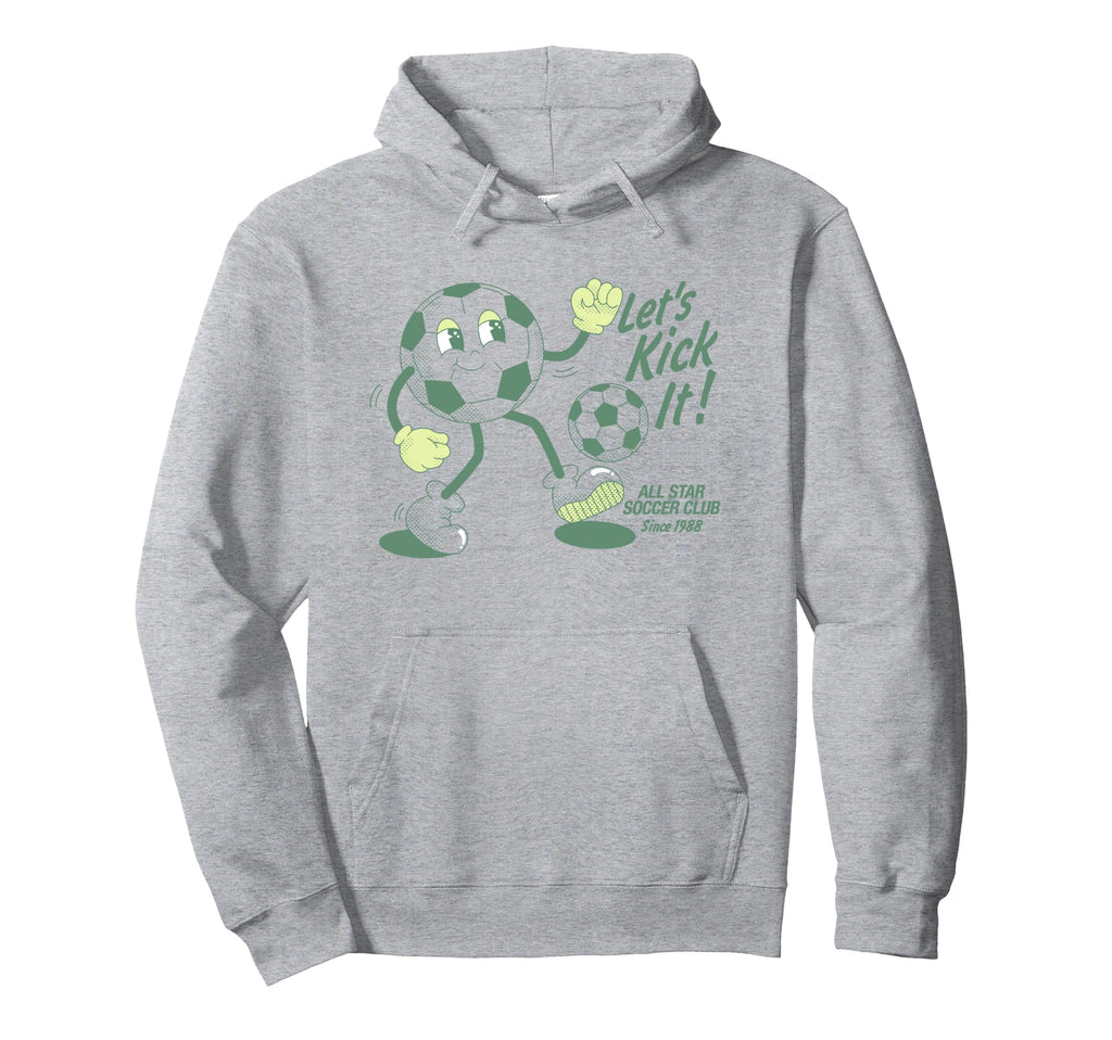 Trendy Lets Kick It All Star Soccer Hoodie - Novelty Apparel for Adults