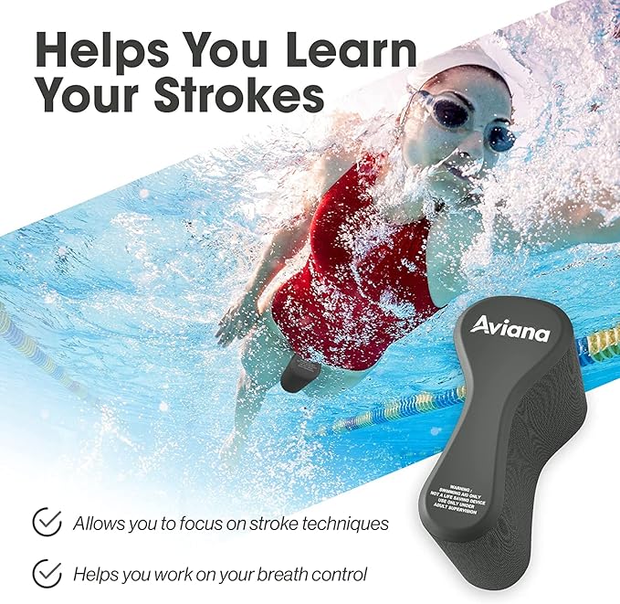 Pull Buoy Swim Training Leg Float for Adults & Youth | Swimming Pool Strokes & Upper-Body Strength EVA & BPA Free