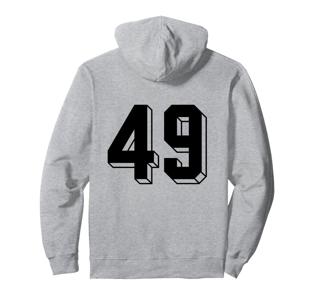 Number 49 Backside 80S 90S Team Jersey Hoodie - Unique Graphic Men Women