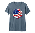American Flag Soccer Ball Patriotic Usa T-Shirt - Novelty Apparel Unisex
