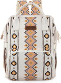 Wrangler Diaper Bag Backpack Aztec Travel Backpack Purses Western Multi-Function Baby Bags for Mom with Waterproof Insulated Pockets