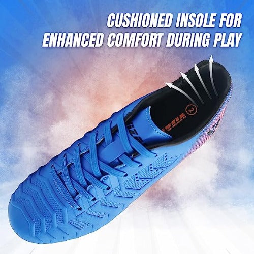 Laguna Junior Kids Firm Ground Soccer Cleats – Royal Blue/Orange
