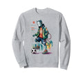 Kawaii Just Who Loves Soccer Robots Sweatshirt - Trendy Graphic Unisex