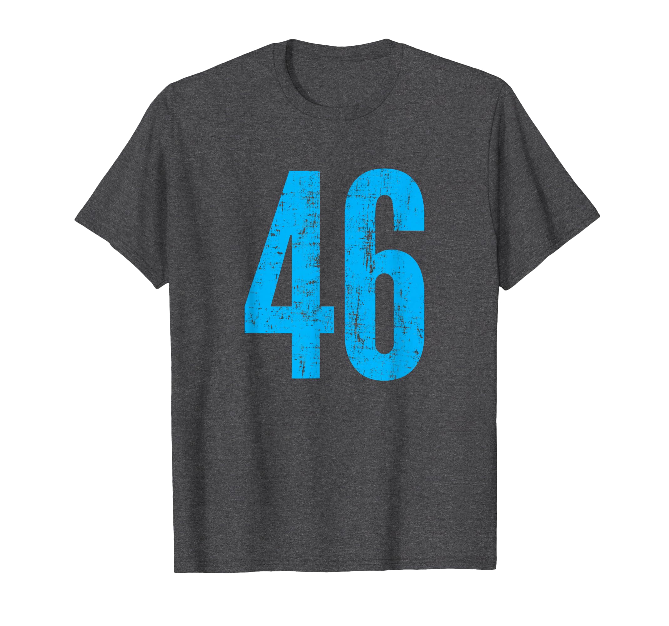 Number 46 Distressed Sport Team T-Shirt - Fun Novelty Design Men Women