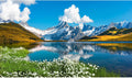 Mountains Lake Aquarium Background Bernese range View Fish Tank Background Switzerland Alps Grindelwald Valley Lake Terrarium Background Fantastic Natural Landscape Aquarium Fish Tank Decors 24x16in
