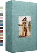 Vienrose Linen Photo Album 420 Pockets for 4x6 Photos Fabric Cover Photo Books Slip-in Picture Albums for Wedding Baby Vacation