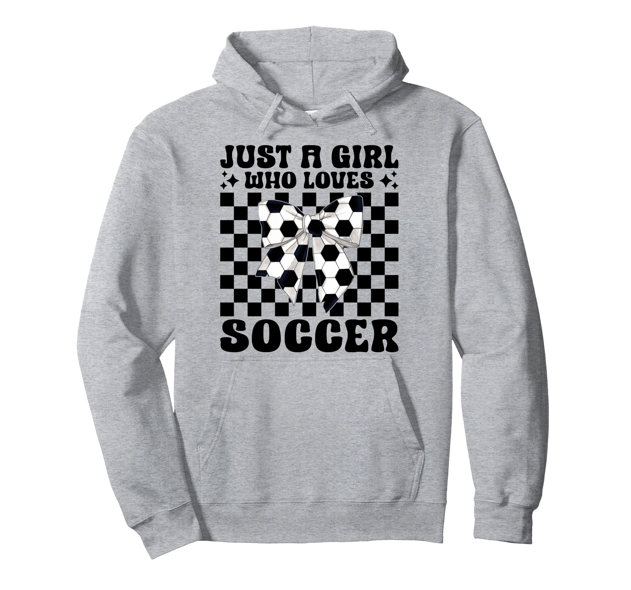 Just Who Loves Soccer Coquette Bow Hoodie - Custom Art Print Men Women