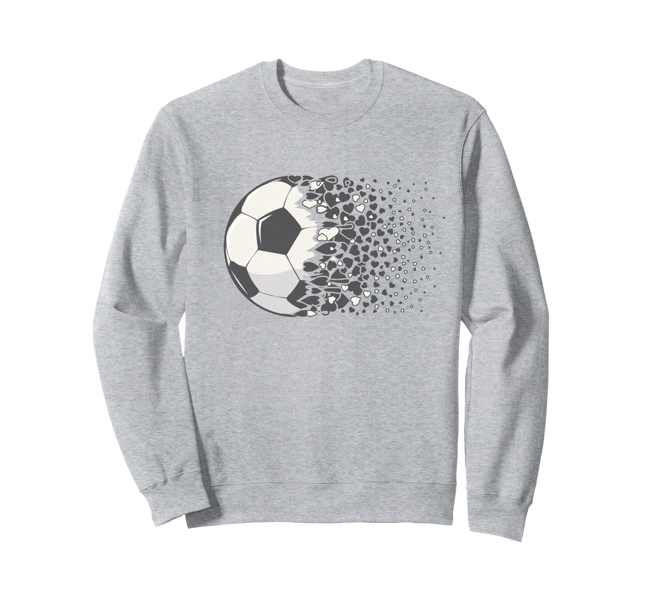 Soccer Ball Soccer Heart Soccer Sweatshirt - Graphic Print for Adults
