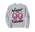 Soccer Is My Valentine Coquette Bow Sweatshirt - Aesthetic Graphic Unisex
