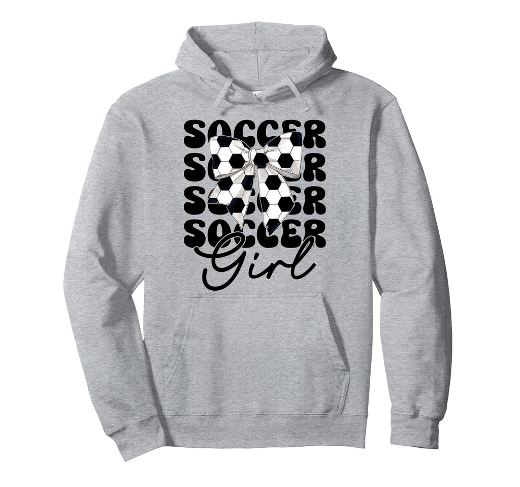 Soccer Coquette Bow Hoodie - Casual Everyday Wear Men Women