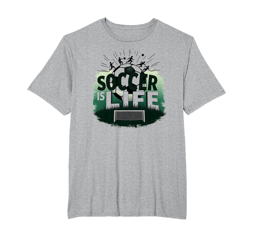 Soccer Is Life Inspiring Football Fan T-Shirt - Unique Graphic for Adults
