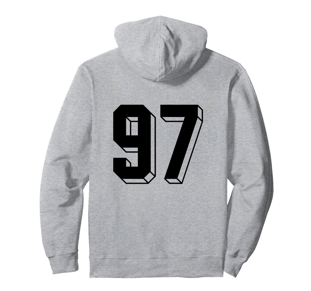 Number 97 Backside 80S 90S Team Jersey Hoodie - Custom Art Print Unisex
