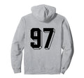 Number 97 Backside 80S 90S Team Jersey Hoodie - Custom Art Print Unisex