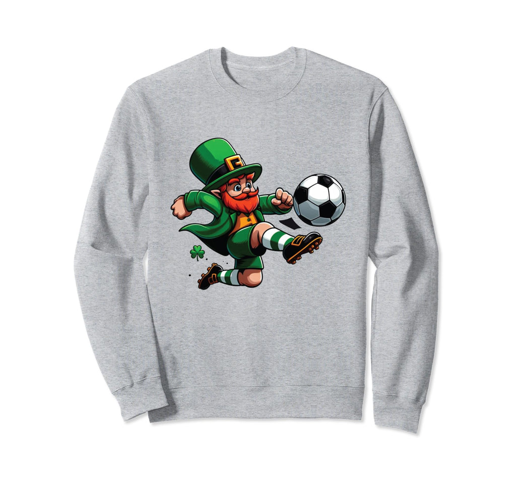 Soccer Leprechaun St Patricks Sweatshirt - Casual Everyday Wear Men Women