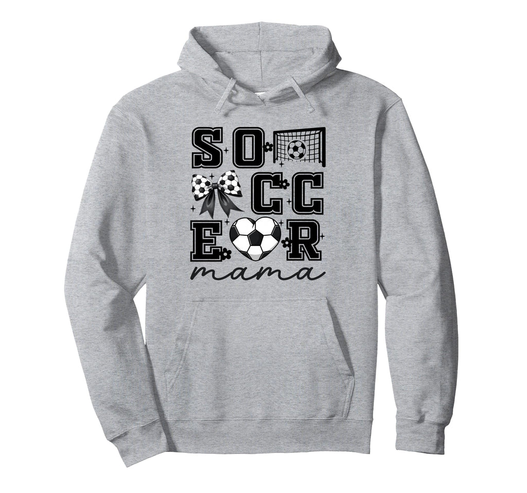 Soccer Mama Coquette Bow Funny Soccer Hoodie - Trendy Graphic Men Women