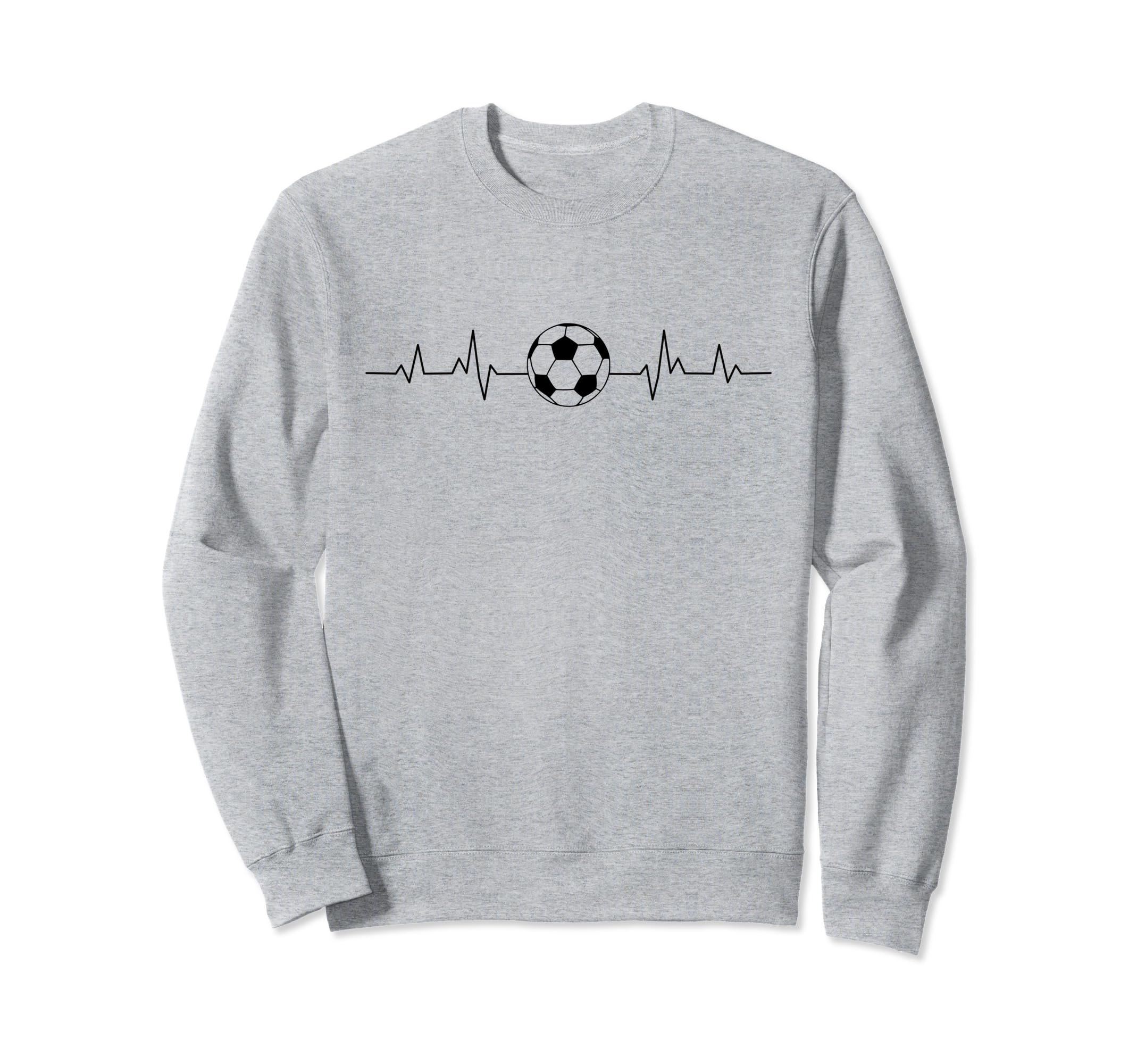 Soccer Heartbeat Minimalist Sweatshirt - Casual Everyday Wear Unisex