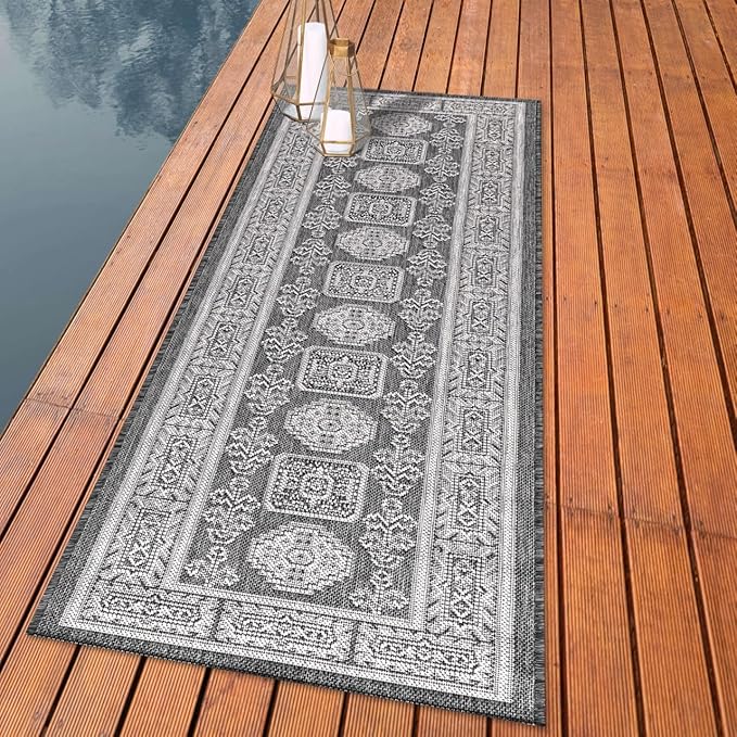 Keen Home Design Terrace Outdoor Runner Rug - 2x6 Washable Indoor/Outdoor Rug for Patio, Kitchen, Balcony, Beach, Garden, Deck and Porch, Size: 2'2"x5'7"
