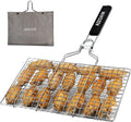 Shallow Grill Basket Fish Grill Basket, Fish Grilling Basket BBQ Fish Grill Baskets for Outdoor Grill,Grill Basket with Removable Handle. Perfect for Grilling Fish Fillets