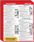Safety Magnets by ZOCO – 250-Pack Custom CPR & Choking First Aid Magnet – 8.5"x11" Laminated Cards – Personalized with Logo – Branded Safety Handout for Offices, Caregivers & Healthcare