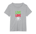 Live Love Soccer Inspiring Sports Fan T-Shirt - Graphic Print for Adults