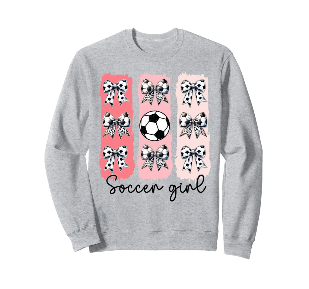 Soccer Coquette Bow Soccer Soccer Sweatshirt - Fun Novelty Design Unisex