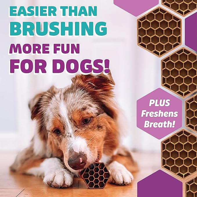 Dog Dental Treats – Vet VOHC Approved – Delicious Chicken Protein – Removes Tartar with Cleaning Comb Shape – Dental Dog Treats for Large Dogs (12oz, 9 Count)