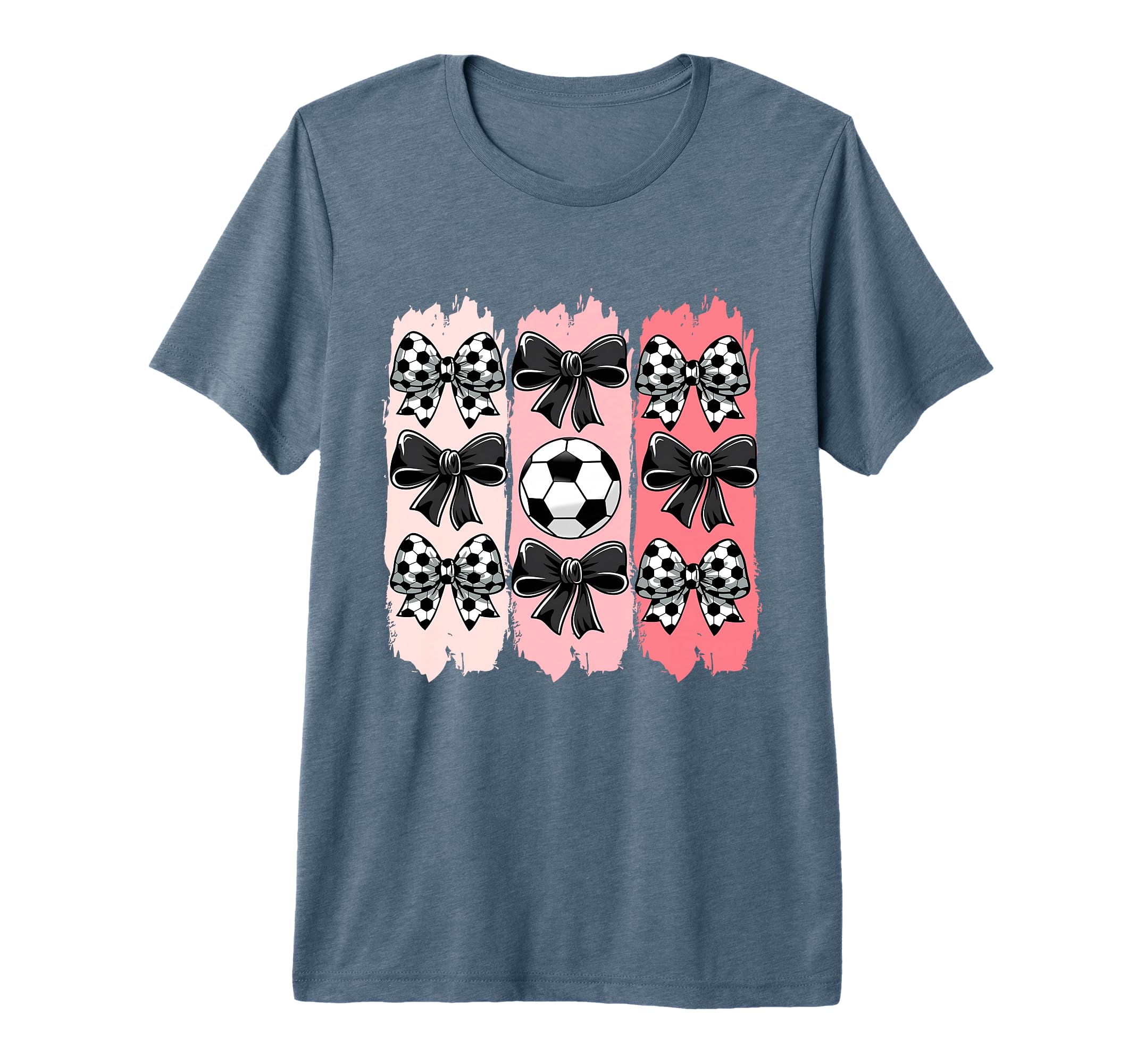Soccer Coquette Bow Soccer Ball T-Shirt - Minimalist Print for Adults