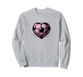 Soccer Ball Hearts Mom Fan Casual Sweatshirt - Trendy Graphic for Adults