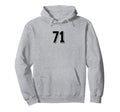 Number 71 80S 90S Soccer Team Jersey Hoodie - Trendy Graphic for Adults
