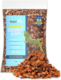 Organic Coconut Chips Substrate Clean & Ready to Use for Reptiles, Snake, Tortoise, and Amphibian, Natural Fiber Free Husks, Clean Breeding and Bedding Flooring, Odor Absorbing - 10.6 Quarts