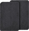 OLANLY Dog Door Mat Set 2-Piece 24x16, Absorbs Moisture and Dirt, Absorbent Non-Slip Washable Doormat, Quick Dry Chenille Mud Mat for Dogs, Entry Indoor Entryway Carpet for Inside Floor, Dark Grey