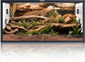 120 Gallon Bearded Dragon Tank,48" x 24" x 24" Reptile Tank with Sliding Door Top Screen Ventilation, Front Opening Reptile Enclosure for Easy Maintenance