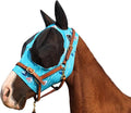 Horse Fly Mask Super Comfort Horse Fly Mask Elasticity Fly Mask with Ears We Only Make Products That Horses Like… (Sky Blue, M)