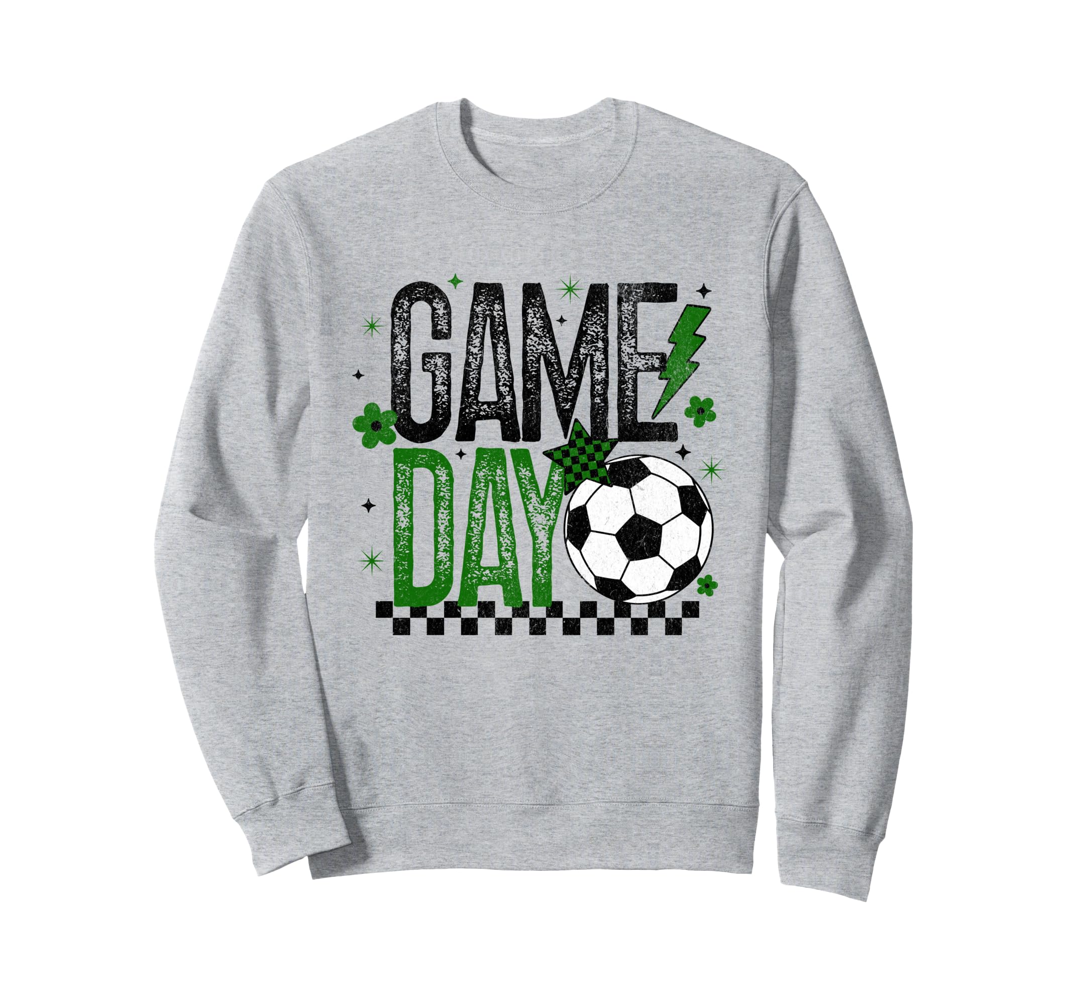 Game Day Soccer Season Black Sweatshirt - Casual Everyday Wear for Adults